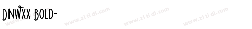 DINWXX Bold字体转换